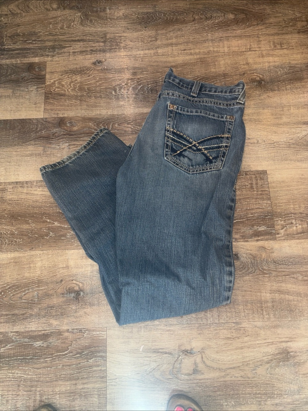 Ariat Men’s Slim Straight Blue Denim Jeans 36 x 32